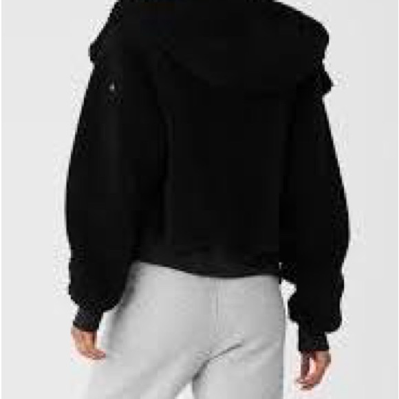 ALO Yoga Black Foxy Sherpa Zip Jacket, size M - Picture 4 of 12